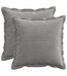 vidaXL Cushion Cover 2 pcs HOUTEN Light Grey 45 x 45 cm Corduroy