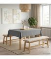 vidaXL Table Cloth Rectangular Light Grey 140 x 160 cm Polyester