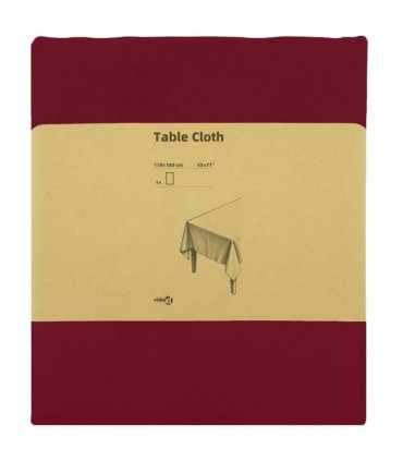 vidaXL Table Cloth Rectangular Wine Red 110 x 180 cm Polyester