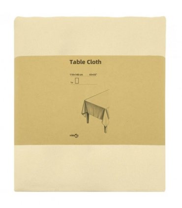vidaXL Table Cloth Rectangular Cream White 110 x 140 cm Polyester