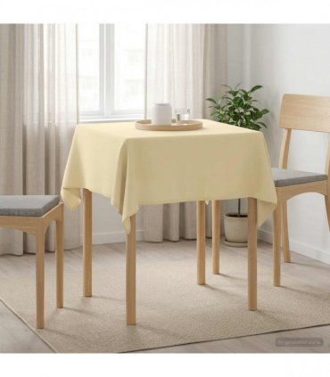 vidaXL Table Cloth Square Cream White 110 x 110 cm Polyester