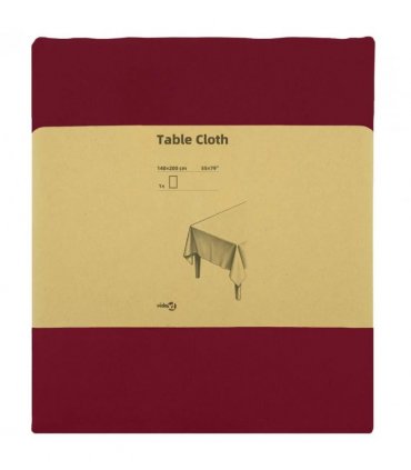 vidaXL Table Cloth Rectangular Wine Red 140 x 200 cm Polyester
