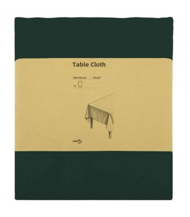 vidaXL Table Cloth Rectangular Dark Green 140 x 160 cm Polyester