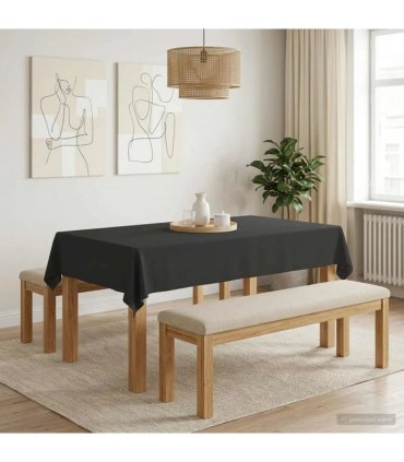 vidaXL Table Cloth Rectangular Dark Grey 140 x 220 cm Polyester