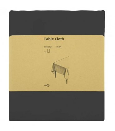 vidaXL Table Cloth Rectangular Dark Grey 140 x 220 cm Polyester