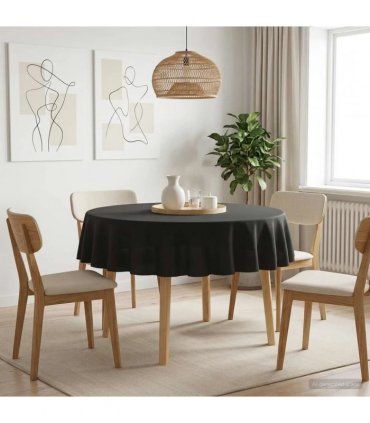 vidaXL Table Cloth 5 pcs Round Dark Grey Ø 140 cm Polyester
