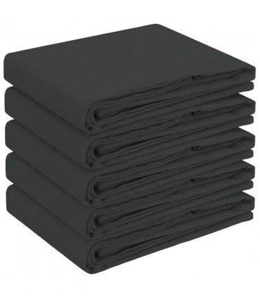 vidaXL Table Cloth 5 pcs Round Dark Grey Ø 140 cm Polyester
