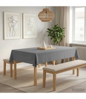 vidaXL Table Cloth 5 pcs Rectangular Light Grey 110 x 180 cm Polyester