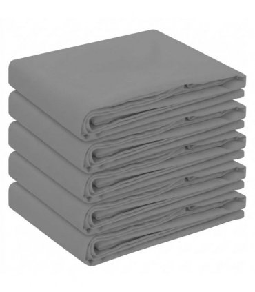 vidaXL Table Cloth 5 pcs Rectangular Light Grey 110 x 180 cm Polyester