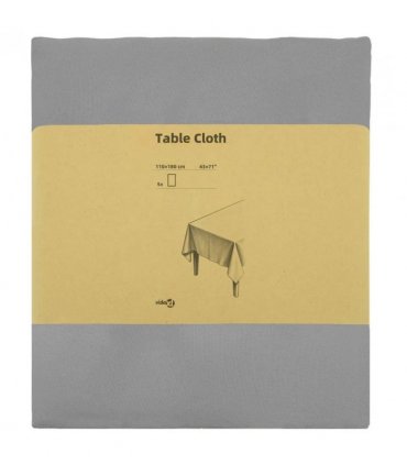 vidaXL Table Cloth 5 pcs Rectangular Light Grey 110 x 180 cm Polyester