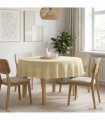 vidaXL Table Cloth Round Cream White Ø 140 cm Polyester