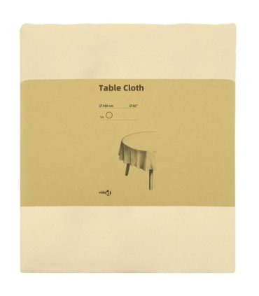 vidaXL Table Cloth Round Cream White Ø 140 cm Polyester