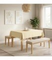 vidaXL Table Cloth 5 pcs Cream White 140 x 160 cm Polyester