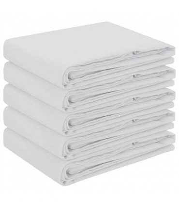 vidaXL Table Cloth 5 pcs Rectangular White 140 x 200 cm Polyester