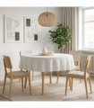 vidaXL Table Cloth Round White Ø 140 cm Polyester