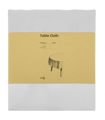 vidaXL Table Cloth Round White Ø 140 cm Polyester