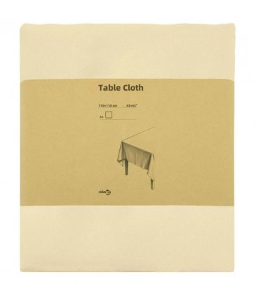 vidaXL Table Cloth 5 pcs Square Cream White 110 x 110 cm Polyester