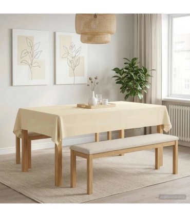 vidaXL Table Cloth 5 pcs Cream White 140 x 200 cm Polyester