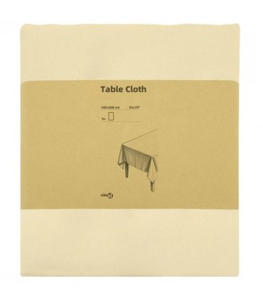 vidaXL Table Cloth 5 pcs Cream White 140 x 200 cm Polyester