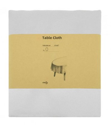 vidaXL Table Cloth Oval White 130 x 220 cm Polyester