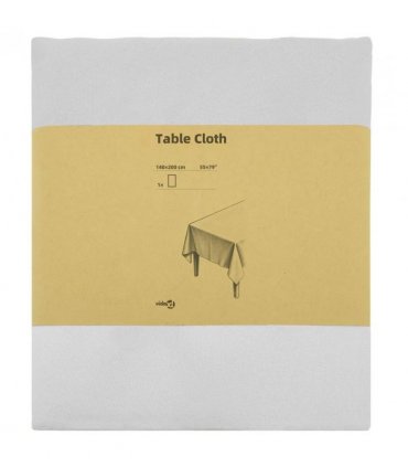 vidaXL Table Cloth Rectangular White 140 x 200 cm Polyester