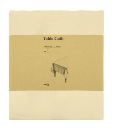 vidaXL Table Cloth Rectangular Cream White 140 x 160 cm Polyester