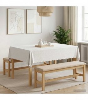 vidaXL Table Cloth Rectangular White 140 x 160 cm — V0672369437