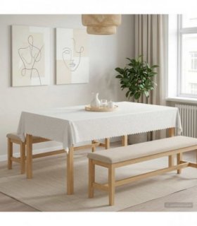 vidaXL Table Cloth 5 pcs Rectangular White 110 x 180 cm — V0672369438