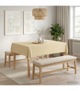 vidaXL Table Cloth Rectangular Cream White 140 x 180 cm — V0672369440