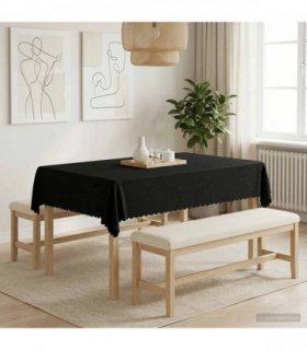 vidaXL Table Cloth Rectangular Dark Grey 140 x 180 cm — V0672369442