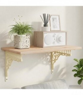 vidaXL Wall Shelf Brackets 12 pcs Antique White 27.5 x 23 x 4 cm Steel