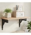 vidaXL Wall Shelf Brackets 12 pcs Black 27.5 x 23 x 4 cm Steel