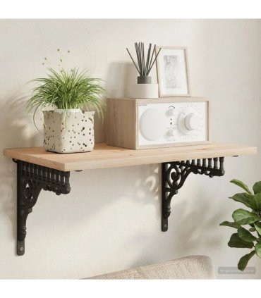 vidaXL Wall Shelf Brackets 12 pcs Black 27.5 x 23 x 4 cm Steel