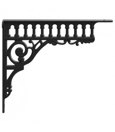 vidaXL Wall Shelf Brackets 12 pcs Black 27.5 x 23 x 4 cm Steel