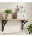 vidaXL Wall Shelf Brackets 12 pcs Black 14.5 x 14.5 x 3 cm Steel — Size: 14 x 14 cm