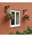 vidaXL Wall Shelf Brackets 12 pcs Black 10 x 10 x 2.8 cm Steel — Size: 10 x 10 cm