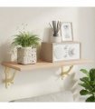 vidaXL Wall Shelf Brackets 2 pcs Antique White 14 x 14 x 4 cm Steel