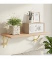 vidaXL Wall Shelf Brackets 2 pcs Antique White 21.5 x 21.5 x 3.5 cm — Size: 21 x 21 x 4 cm