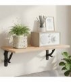 vidaXL Wall Shelf Brackets 2 pcs Black 14 x 14 x 4 cm Steel