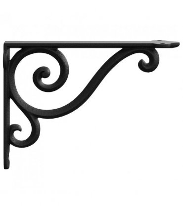 vidaXL Wall Shelf Brackets 12 pcs Black 12.5 x 17 x 3 cm Steel — Size: 12 x 17 x 2 cm