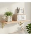 vidaXL Wall Shelf Brackets 12 pcs Antique White 12.5 x 17 x 3 cm Steel — Size: 12 x 17 x 2 cm