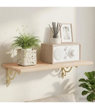 vidaXL Wall Shelf Brackets 12 pcs Antique White 12.5 x 17 x 3 cm Steel — Size: 12 x 17 x 2 cm