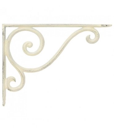 vidaXL Wall Shelf Brackets 12 pcs Antique White 12.5 x 17 x 3 cm Steel — Size: 12 x 17 x 2 cm