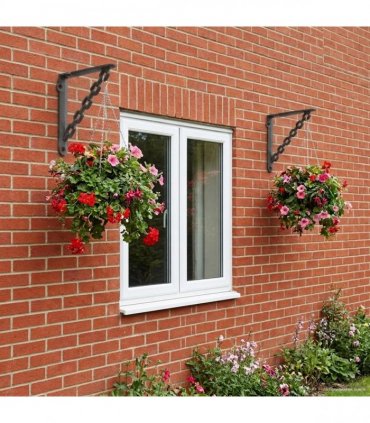 vidaXL Wall Shelf Brackets 12 pcs Black 14.5 x 14.5 x 3 cm Steel — Size: 14 x 14 cm — V0672369556