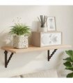vidaXL Wall Shelf Brackets 12 pcs Antique Brown 14.5 x 14.5 x 3 cm — Size: 14 x 14 cm