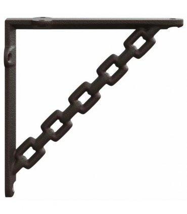 vidaXL Wall Shelf Brackets 12 pcs Antique Brown 14.5 x 14.5 x 3 cm — Size: 14 x 14 cm