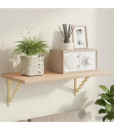 vidaXL Wall Shelf Brackets 12 pcs Antique White 14.5 x 14.5 x 3 cm — Size: 14 x 14 cm — V0672369561