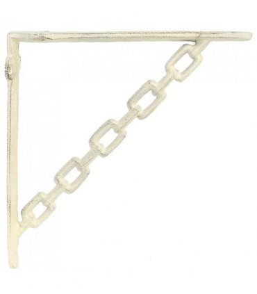 vidaXL Wall Shelf Brackets 12 pcs Antique White 21 x 21 x 3.5 cm Steel — Size: 21 x 21 cm
