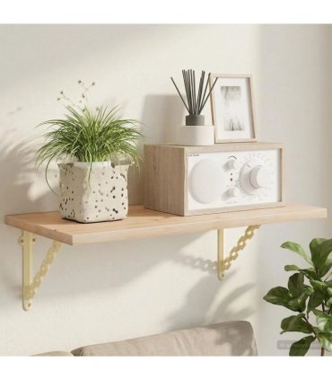 vidaXL Wall Shelf Brackets 12 pcs Antique White 21 x 21 x 3.5 cm Steel — Size: 21 x 21 cm