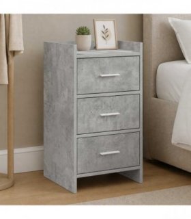 vidaXL Bedside Tables Concrete Grey 40 x 36 x 70 cm Engineered Wood